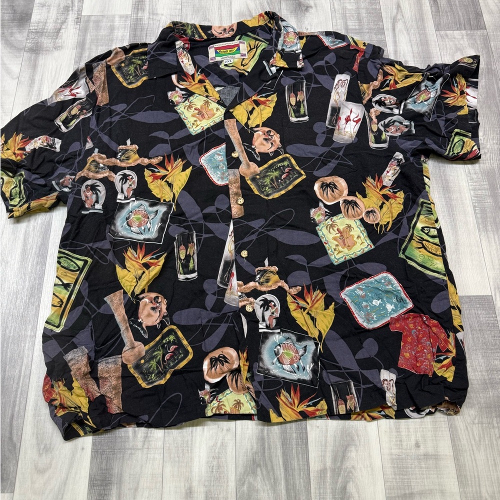 Vintage Men's 2XL Banana Jack Honolulu Short Sleeve Button Up Hawaiian Shirt